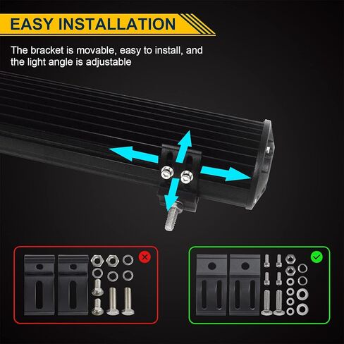 Willpower 2 Pieces 4 inch 60W LED Light Bar Work Light 4 Row Spot Flood Beam Off Road Auto Fog Driving Lamp for Trucks Tractor 4X4 Jeep Boat 12V 24V Waterproof IP67 in Saudi Arabia