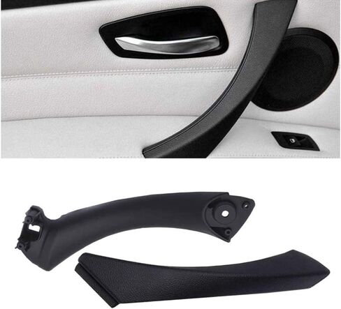 Moonlinks متوافقة مع مقابض سحب الأبواب BMW E90/E91/E92/E93 + غطاء خارجي لمقبض الباب، مجموعة أغطية مقابض باب الركاب الأمامي الأيمن/الخلفي الأيمن (متوافقة مع BMW 323 325 328 330 335) (رمادي) in Saudi Arabia
