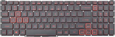 Replacement Keyboard with Red Backlight Compatible with Acer Nitro 5 AN515-45 AN515-56 AN515-57 AN515-58 AN517-41 AN517-45 AN517-52 AN517-57.Predator Helios 300 PH315-54 PH315-55 PH317-51 in Saudi Arabia