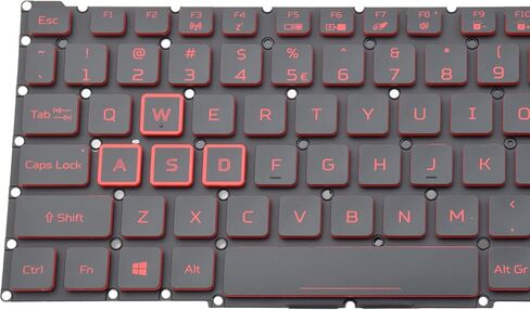 Replacement Keyboard with Red Backlight Compatible with Acer Nitro 5 AN515-45 AN515-56 AN515-57 AN515-58 AN517-41 AN517-45 AN517-52 AN517-57.Predator Helios 300 PH315-54 PH315-55 PH317-51 in Saudi Arabia