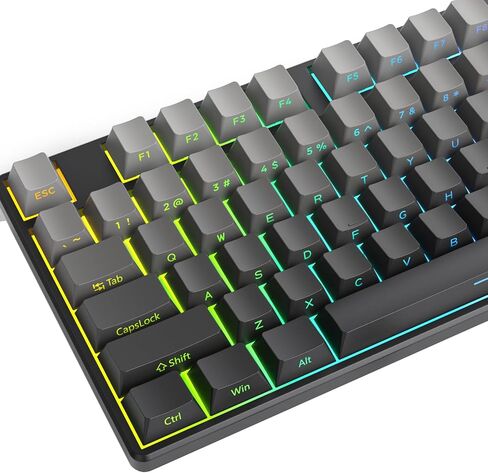 Guffercty kred 140- Keys Side Printed Keycap PBT Gradient Keycaps 75 Percent, Cherry Profile Minimalist Style Custom Shine Through Keyboard Keycap for Mechanical Keyboards(Grey Side Print) in Kuwait
