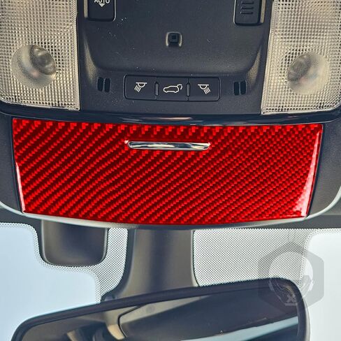 حقيقية لينة من ألياف الكربون سيارة الإشعال زر لوحة زر المحرك بدء إيقاف زر حلقة تقليم قسط ملصق متوافق مع دودج دورانجو 2014-2020 اكسسوارات السيارات الداخلية الأحمر in Kuwait