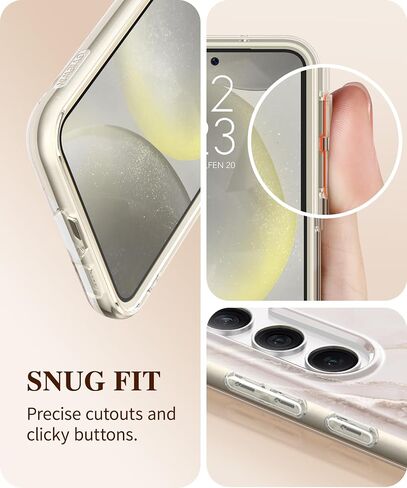GVIEWIN for Samsung Galaxy S24 Case with Screen Protector & Camera Lens Protector, [Military Grade Drop Test] Full Body Protection Rugged Marble Phone Cover Women 6.2" (Desert Dream/Green) in Saudi Arabia