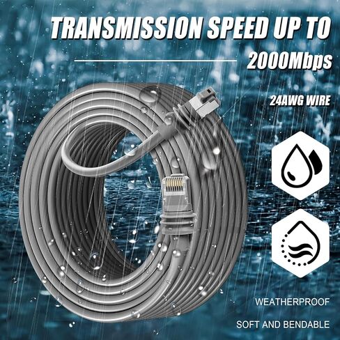 كابل Starlink Gen3، 100 قدم لكابل استبدال Starlink Satellite Gen3/V3، مجموعة إنترنت Starlink للقمر الصناعي Gen 3، سلك تمديد كابل Starlink لـ Star Link (100 قدم) in Kuwait