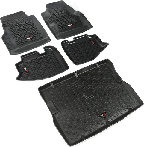 Rugged Ridge Floor Liner Set for Jeep Wrangler TJ/LJ | Front & Rear, 4-Piece Set, All-Terrain, Black | 12987.10 | Fits 1997-2006 Jeep Wrangler TJ/LJ in Saudi Arabia