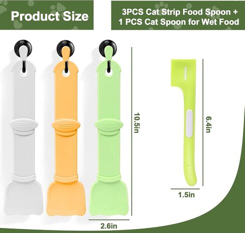 Mity rain 3PCS Happy Spoon for Cats with Cat Food Spoon for Wet Food, Cat Spoon for Cat Treats Squeeze Up, Liquid, Snack Cat Feeding Food Storage, Pet Food Can Supplies in Saudi Arabia