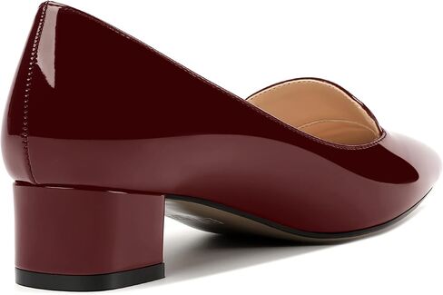 ROSERWISH Womens Slip On Patent Pointed Toe Casual Fashion Work Chunky Low Heel Pumps Shoes 1.5 Inch in Saudi Arabia