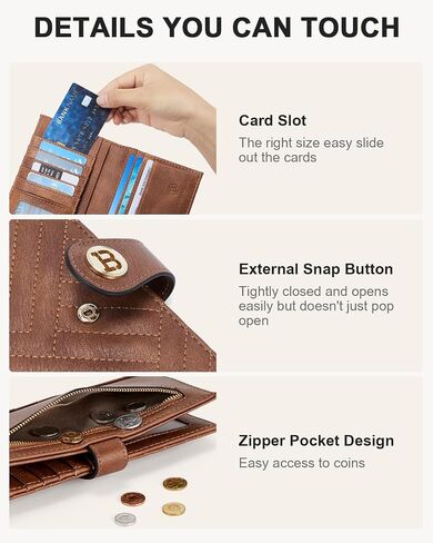 BOSTANTEN Small Sling Bag for Women ＆ Wallet for Women Leather RFID Blocking Card Holder in Saudi Arabia