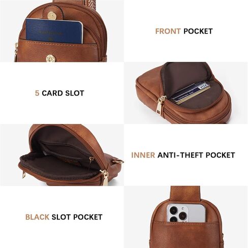 BOSTANTEN Small Sling Bag for Women ＆ Wallet for Women Leather RFID Blocking Card Holder in Saudi Arabia