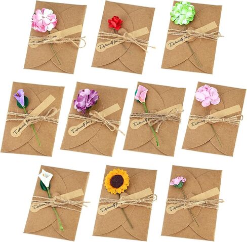 JOHOUSE 50PCS Gift Card Envelopes, Kraft Envelope with Gold Border Small Envelope Heart Shaped Clasp for Wedding Birthday Note Cards Business Card in Saudi Arabia