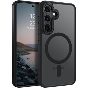 حافظة BENTOBEN المغناطيسية لهاتف Samsung Galaxy S24 Plus [متوافقة مع Magsafe] شفافة غير لامعة رفيعة مقاومة للصدمات ومضادة للأصفر للنساء والرجال غطاء حماية للهاتف Samsung S24 Plus 6.7 بوصة 2024، أسود