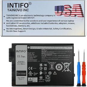 53.5Wh XVJNP Laptop Battery Compatible with Dell Latitude 5430 7330 Rugged Extreme Series 6JRCP 06JRCP [11.4V 4457mAh 3-Cell]