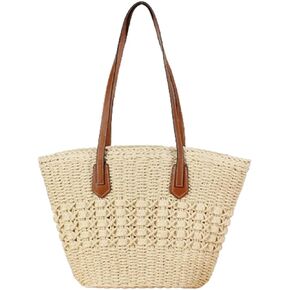 Womens Straw Tote Bag Handbag Summer Straw Beach Bag Hobo Bag Purse Handwoven Straw Bag Shoulder Bag Top Handle Bags 2024