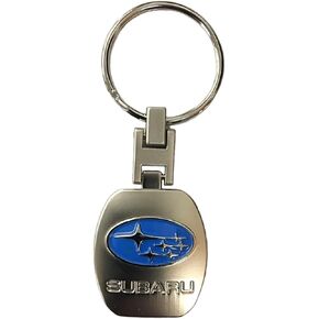Subaru Gear Logo Chrome Key Tag Keyring Key Chain Genuine
