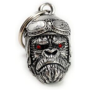 Bravo Bells Gorilla Biker Diamond Bell - Biker Bell Accessory or Key Chain for Good Luck on The Road