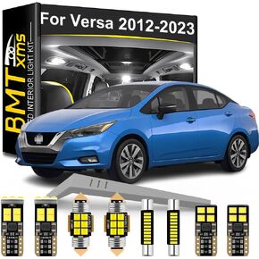 LED Interior Light Kit Replacement for Nissan Versa 2012 2013 2014 2015 2016 2017 2018 2019 2020 2021 2022 2023, Super Bright 6000K White