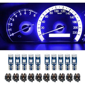 Car Super Bright Light LED Lights, High Brightness LED Indicator Light, Car Dashboard T5 LED Lights, High Light 3030-3SMD LED Lights for Dashboard Instrument Panel (Pink purple-10PCS)