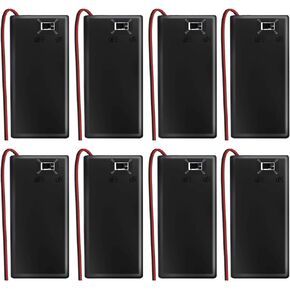 9V Battery Holder, 9V Battery Case, (Pack of 8) 9V Battery Box with ON/Off Switch and Leads, DIY & Maintenance