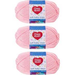 Red Heart Soft Baby Steps Yarn (3-Pack) Baby Pink E746-9700