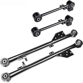 KEYOOG 4Pcs Rear Lower & Upper Control Arm (Trailing Arm) For 1997-2003 Infiniti QX4,97-04 Nissan Pathfinder K660903 x2 K660904 K660905 Driver & Passenger Side Suspension