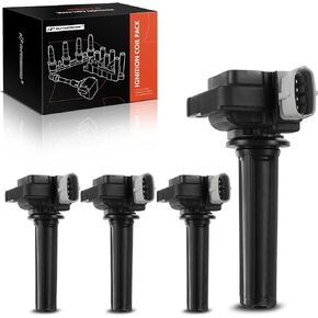 A-Premium Engine Ignition Coil Pack Compatible with Chevrolet Cobalt 2005-2007 & Saturn Ion 2004-2007 L4 2.0L, 4-PC Set