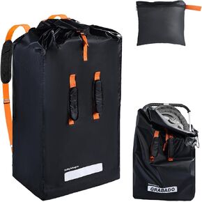 Travel Stroller Bag for Airplane,Heavy Duty Stroller Gate Check Bag,Large Waterproof Stroller Travel Storage Bag with Padded Carry Straps,Universal Fits most Single,Double and Jogging Stroller Wagons