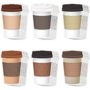 Junkin 60 Pieces Mini Classroom Bulletin Board Summer Cutouts Coffee Cup Sunglasses Flamingo Classroom Cutouts Decorations for School Office Wall Window(Coffee Mug)