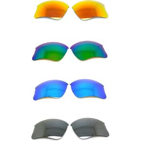 Pack of 4 Polarized Replacement Lenses for Oakley, Black, Size Flak Jacket XLJ