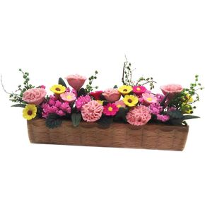Angoily Miniature Plant Flower Potted, 1 12 Scale Doll House Miniature Plant Model, Dollhouse Fairy Garden Bonsai Model, Dollhouse Plant Pots for Dollhouse Decoration