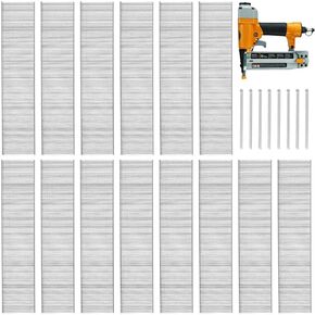 Pneumatic Nail, 1/4 Universal Brad Nails, Galvanized Electric Straight Finish Nails, Assorted Small Finishing Nails for Pneumatic, 5000 Count / 2 Boxes