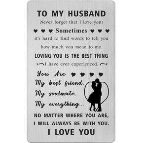 to My Man Fathers Day Card Gifts - I Love You Gifts for Him Men, Husband Anniversary Birthday Fathers Day Wallet Card Present