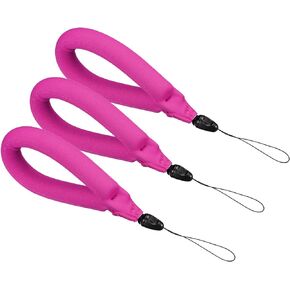 PATIKIL Floating Wrist Straps, 3Pcs Neoprene Waterproof Lightweight 250g Buoyancy Wristband Strap for Underwater Camera Swimming Snorkeling, Rose Red