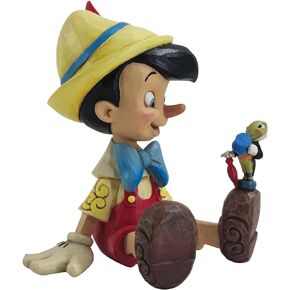 Enesco Disney Traditions by Jim Shore Pinocchio and Jiminy Cricket Figurine- Resin Hand Painted Collectible Decorative Figurines Home Decor Sculpture Shelf Statue Room Office Collection Gift, 5.7 Inch