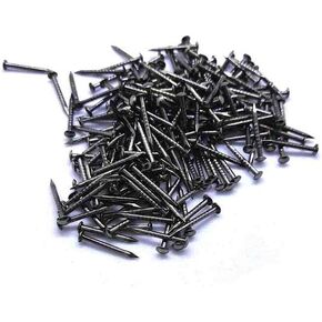 Nail Assortment, 200 Pcs, 06.inch, Small Nails, Nails for Hanging Pictures, Finishing Nails, Wall Nails for Hanging, Pin Nails, Hardware Nails, Assorted Nails, Galvanized Nails (Black 15mm)