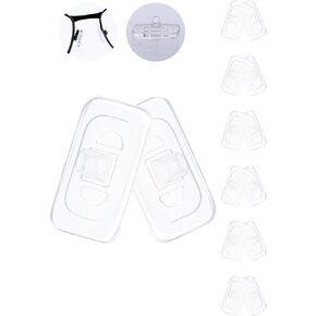 10 Pairs Srew in Silicone Rubber Nose Pads,11mm x 6mm Replacement Nose Pieces for Eyeglasses,Glasses,Sunglasses
