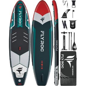 11'6x35'' Extra Wide Inflatable Paddle Board, Stand Up Paddle Board for Adults, Stable Inflatable SUP of All Skill Levels, D-Rings, 3 Handles, 100L Backpack, Floating Paddle, 5L Waterproof Bag