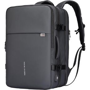 MARK RYDEN Travel Backpack for Men, 40L Airline Approved Carry on Backpack with USB Charging Port, 17.3 Inch Waterproof Business Laptop Backpack, Grey