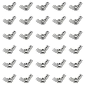 Wing Nut DGZZI 30PCS 1/4Inch-20 304 Stainless Steel Butterfly Nuts, Hand Twist Tighten Ear Wingnuts