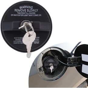 1 PC Automotive Fuel Tank Cap, Thickened ABS Rubber Aealing Cover Plug with Lock Matching Key, Replaces OEM number 77300-47020 10504 Accessories, Compatible with Tundra Chevrolet (Black) in Saudi Arabia