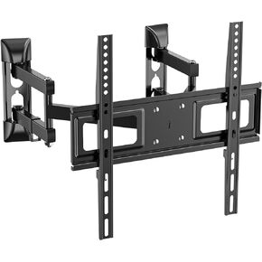 WALI Corner TV Wall Mount for Most 26-55 inch Flat Curved TV, Full Motion Corner TV Bracket for LED, LCD, OLED Screen TVs up to 110lbs, Mounting Holes 400x400mm (FTM-4), Black