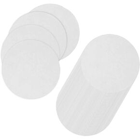 Fancyes 100pcs Round Microwave Oven Insulation Paper, Microwave Kiln Fusing Pottery Ceramic Fiber Insulation Blanket
