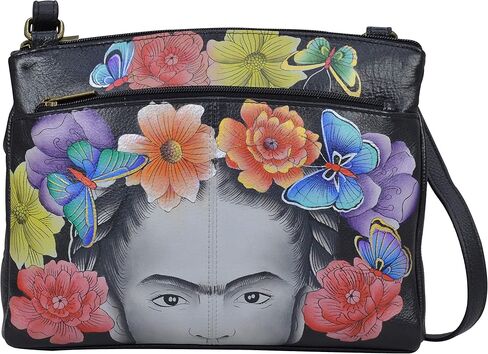 Anna by Anuschka Women's Hand-Painted Genuine Leather Crossbody Organizer in Kuwait