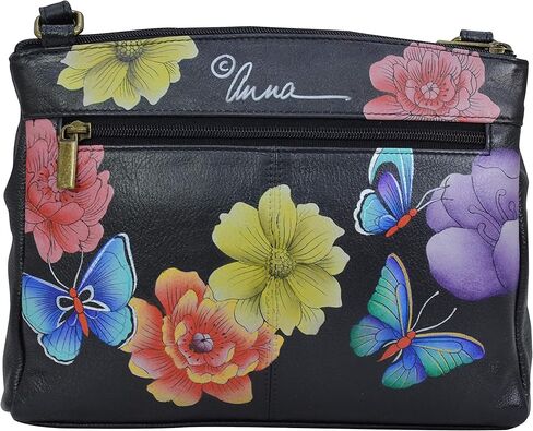 Anna by Anuschka Women's Hand-Painted Genuine Leather Crossbody Organizer in Kuwait