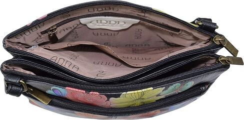 Anna by Anuschka Women's Hand-Painted Genuine Leather Crossbody Organizer in Kuwait