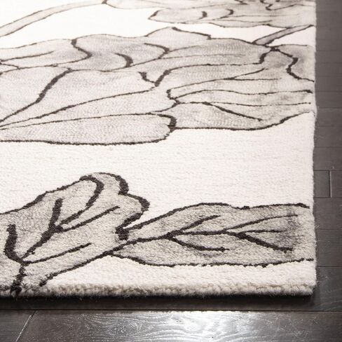 SAFAVIEH Dip Dye Collection Accent Rug - 2' x 3', Ivory & Light Green, Handmade Floral Watercolor Wool, Ideal for High Traffic Areas in Entryway, Living Room, Bedroom (DDY683B) in Saudi Arabia