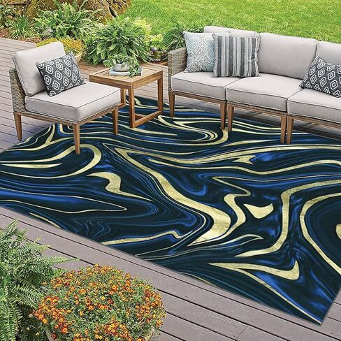 Marble Blue Ultra Violet Black Abstract Neon Purple Wave Gradient Art Rugs Soft Non-Slip Indoor Outdoor Living Room Bedroom Kids Modern Home Decor Carpet Mat, Multicolor, 31x47in(80X120cm) in Saudi Arabia