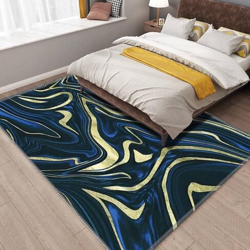 Marble Blue Ultra Violet Black Abstract Neon Purple Wave Gradient Art Rugs Soft Non-Slip Indoor Outdoor Living Room Bedroom Kids Modern Home Decor Carpet Mat, Multicolor, 31x47in(80X120cm) in Saudi Arabia