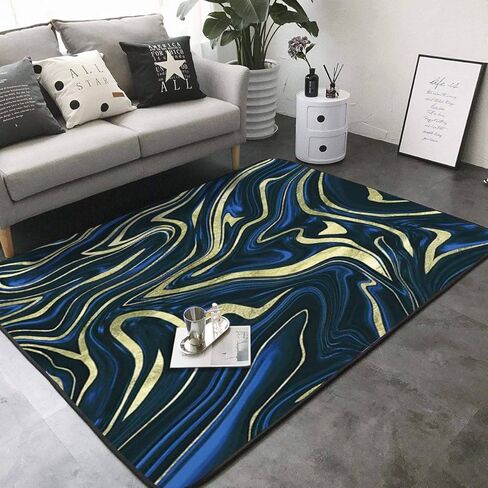 Marble Blue Ultra Violet Black Abstract Neon Purple Wave Gradient Art Rugs Soft Non-Slip Indoor Outdoor Living Room Bedroom Kids Modern Home Decor Carpet Mat, Multicolor, 31x47in(80X120cm) in Saudi Arabia