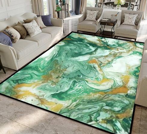 Marble Blue Ultra Violet Black Abstract Neon Purple Wave Gradient Art Rugs Soft Non-Slip Indoor Outdoor Living Room Bedroom Kids Modern Home Decor Carpet Mat, Multicolor, 31x47in(80X120cm) in Saudi Arabia