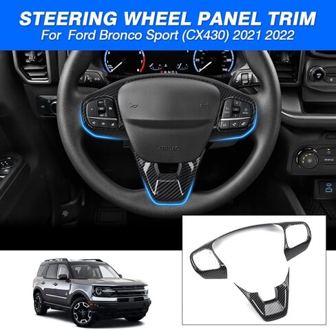 Autorder Custom Fit for Accessories 2021 2022 2023 2024 Ford Bronco Sport Carbon Fiber Button Frame Panel Cover Center Console Interior Trim in Saudi Arabia